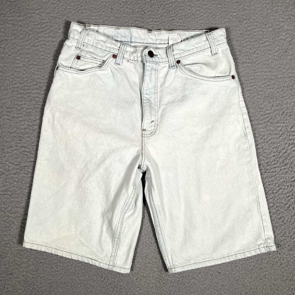 Levis Shorts Mens 30 Blue 550 Vintage Orange Tab Relaxed Fit Denim Jorts USA 90s